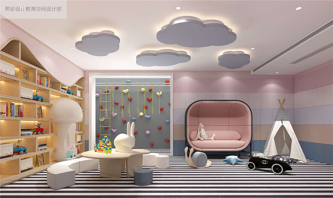 培训机构的装修效果图|少儿英语培训装修（图ZMTg0ODM2NjEy） - 家装设计 - 站酷设计师品牌设计Calvin原创素材 - 站酷ZCOOL