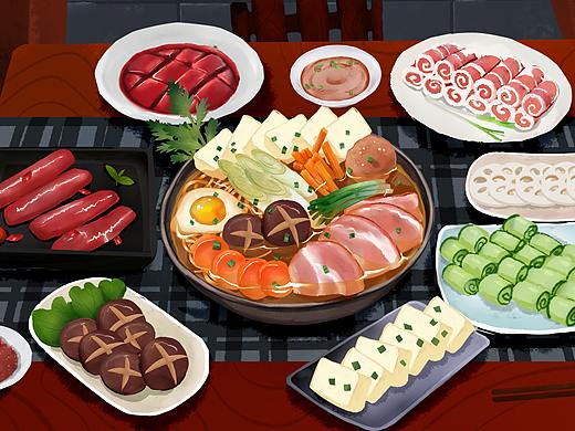 冬季美食（個人主頁-ZNDg1NDE4MjQ=） - 商業(yè)插畫 - 站酷設(shè)計(jì)師江南雨丶原創(chuàng)素材 - 站酷ZCOOL