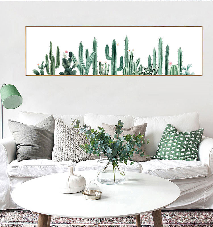 北欧手绘水彩仙人掌装饰画