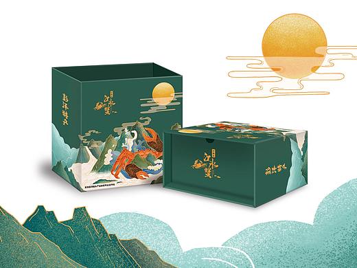 江水蟹-中端款大闸蟹礼盒包装设计