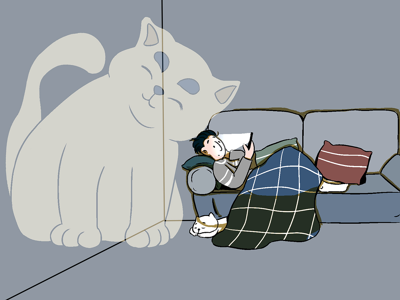 其实我们都不寂寞 爱情主题系列插画（图ZMjMyMTMzNjI0） - 概念设定 - 站酷设计师等愚齐原创素材 - 站酷ZCOOL