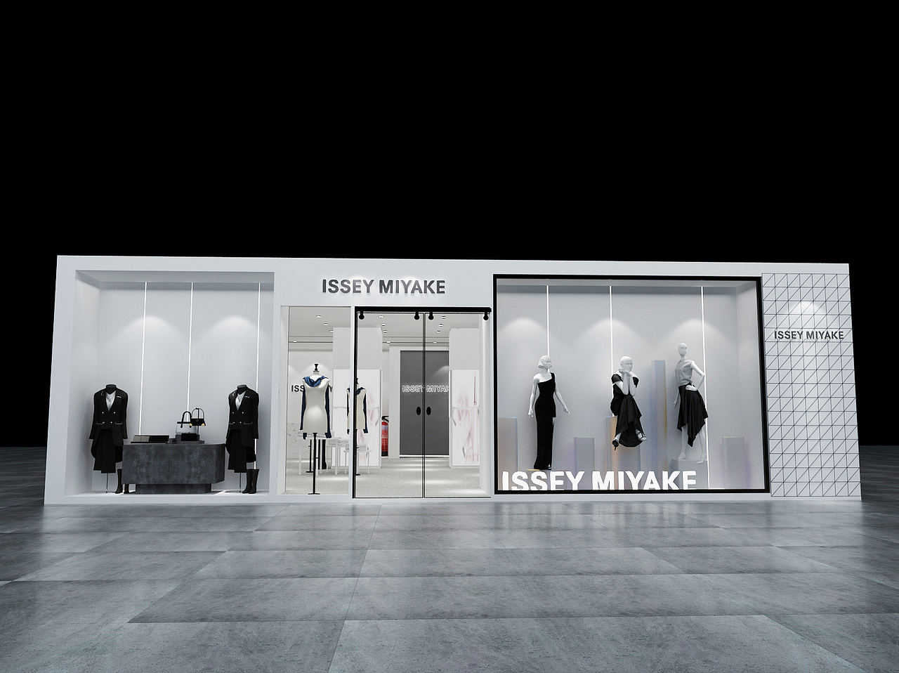 三宅一生服装店设计 工装设计 效果图设计 3d设计（图ZMjA5NTE1Mjk2） - 建筑/空间 - 站酷设计师pepper1110原创素材 - 站酷ZCOOL