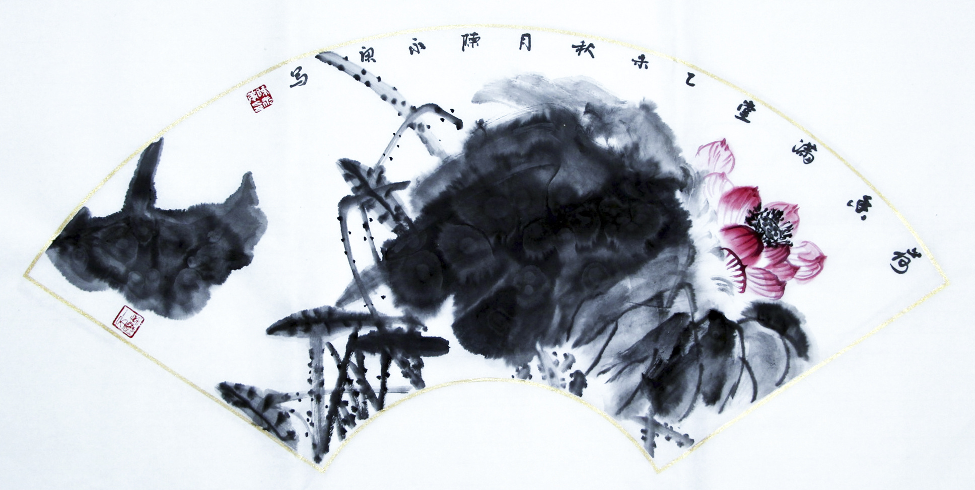 2017年扇形国画小品绘画作品合集