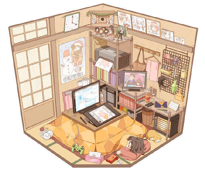 房间|三维|场景|露不是霞 - 临摹作品 - 站酷 (zcool)