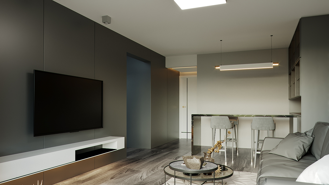 灰色极简（图ZMTIyNTkzNTg0） - 家装设计 - 站酷设计师那我要偏说不呢原创素材 - 站酷ZCOOL