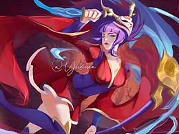 阿卡麗鬼舞姬同人圖