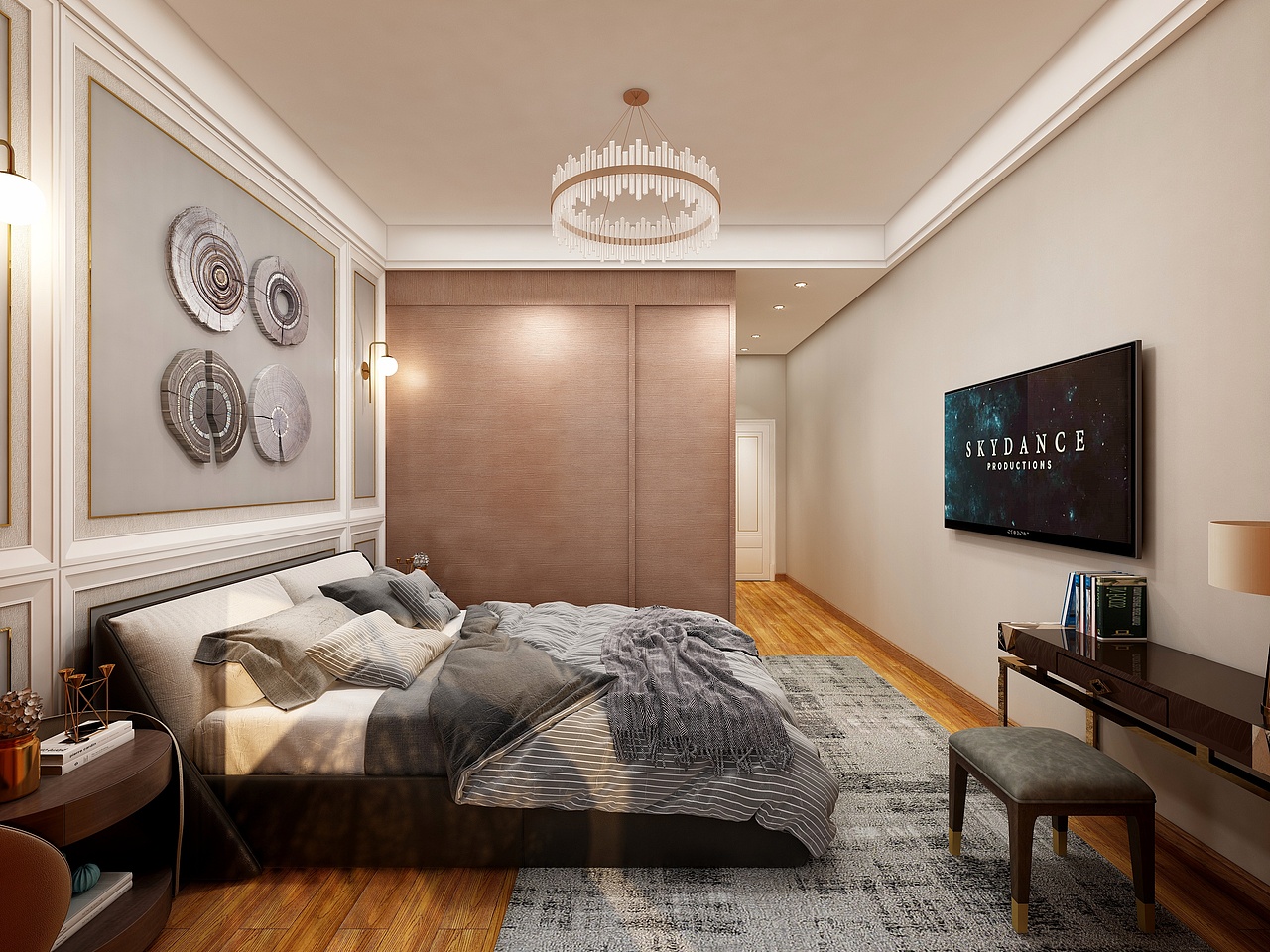 奢华与时尚碰撞,诠释165㎡四室新格调