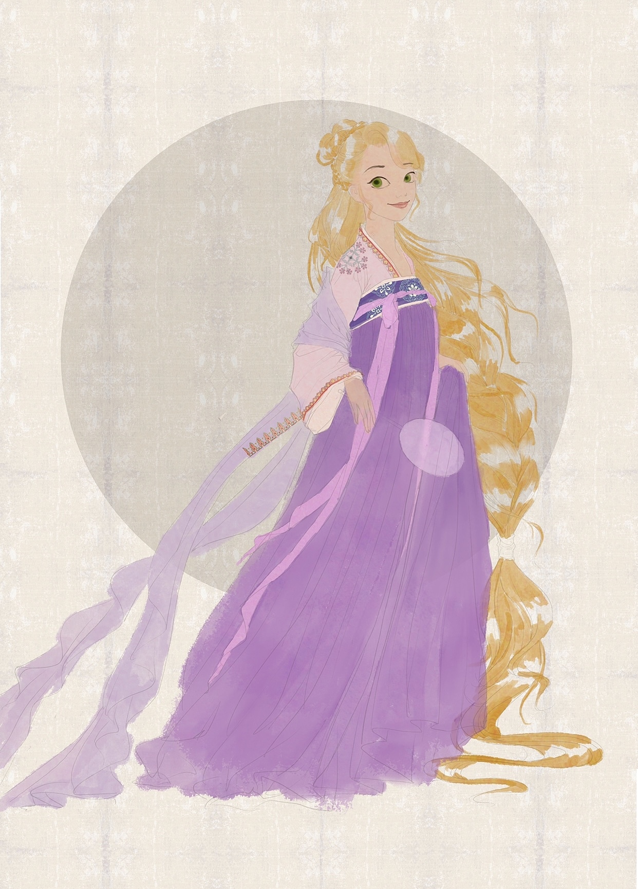 汉化公主(乐佩)|插画|艺术插画|月溪鸣_原创作品-站酷zcool