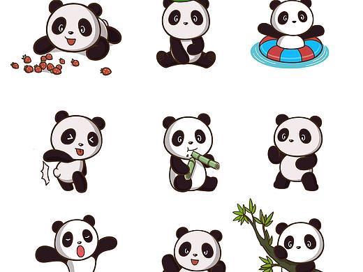 卡通熊猫形象 欢迎约稿，QQ：3088231502