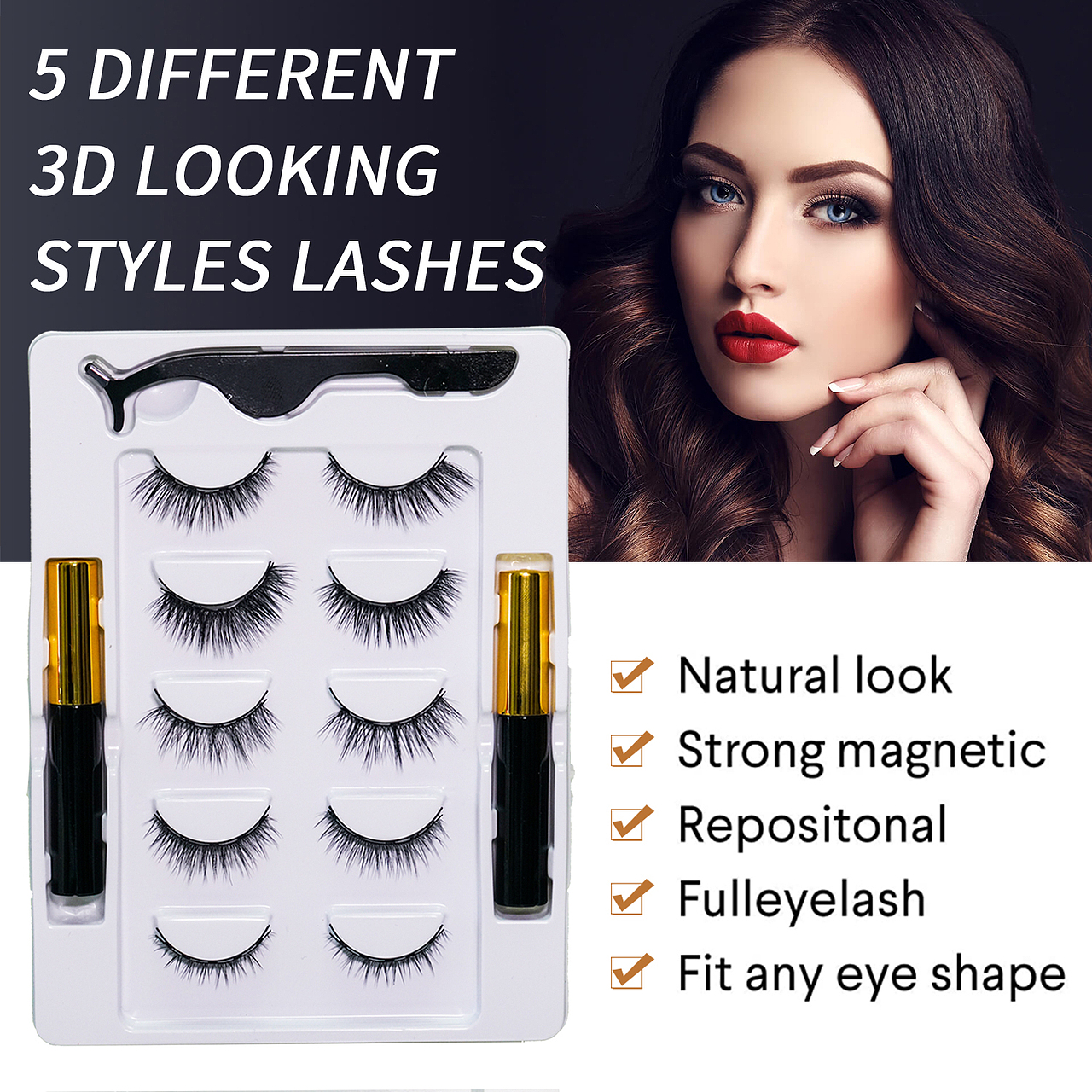 亚马逊眼睫毛主图 and A+设计