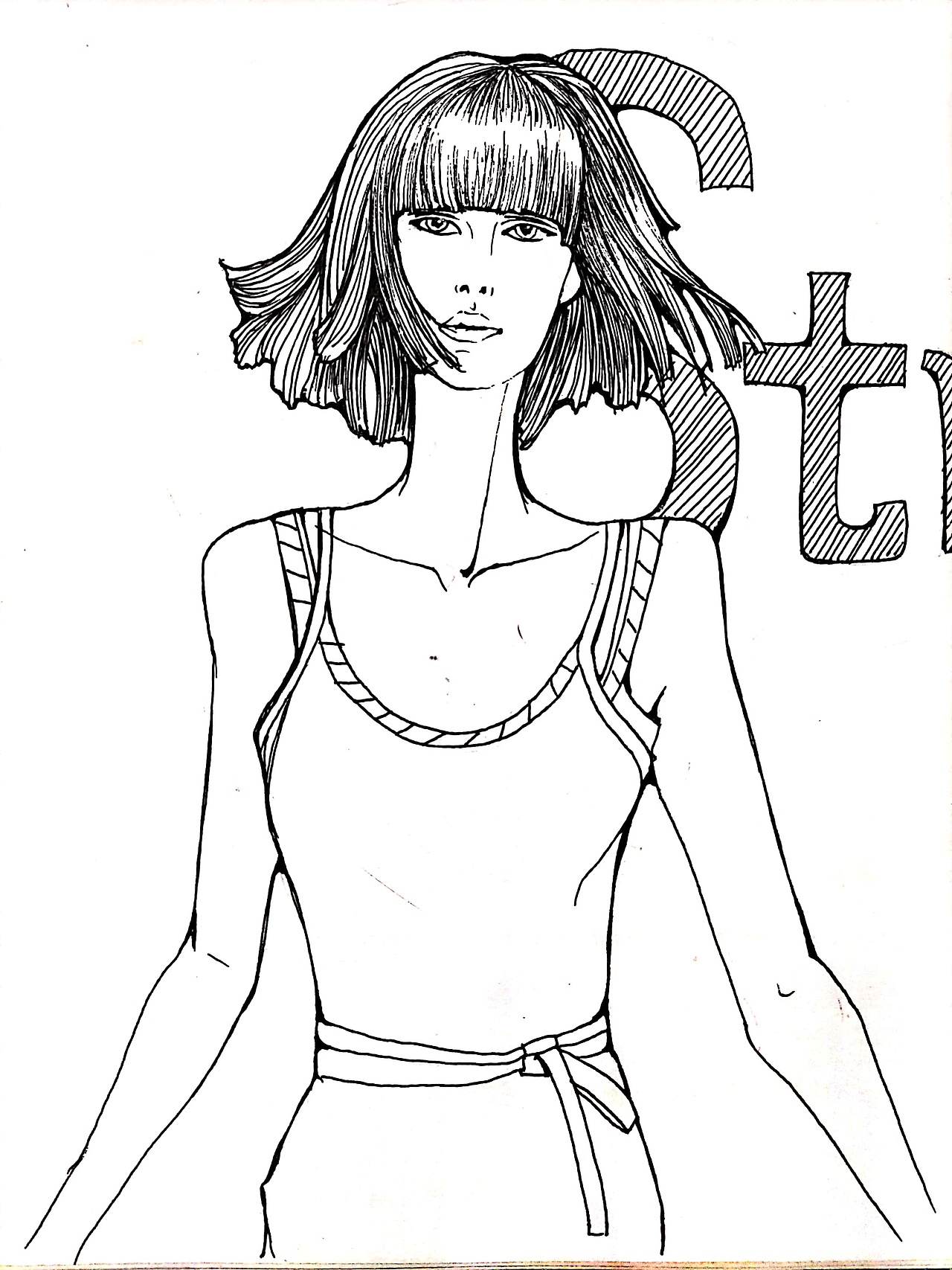 服装效果图线稿