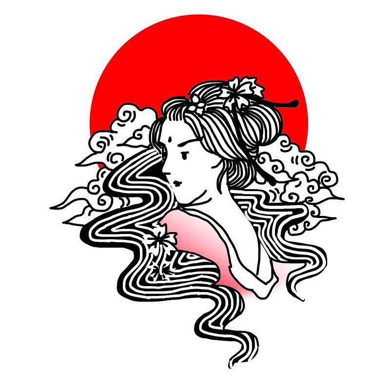 藝妓（圖ZNjA1OTM3NzY=） - 新銳潮流插畫 - 站酷設(shè)計師阿寧Ning原創(chuàng)素材 - 站酷ZCOOL