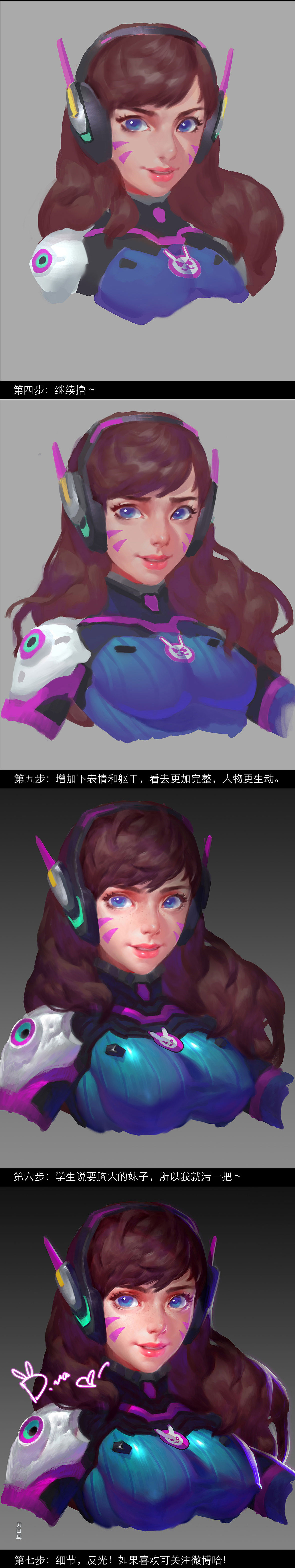 彩色头像步骤图（图ZNjQyMTgxMzY=） - 单幅漫画 - 站酷设计师上海绘灵学院原创素材 - 站酷ZCOOL