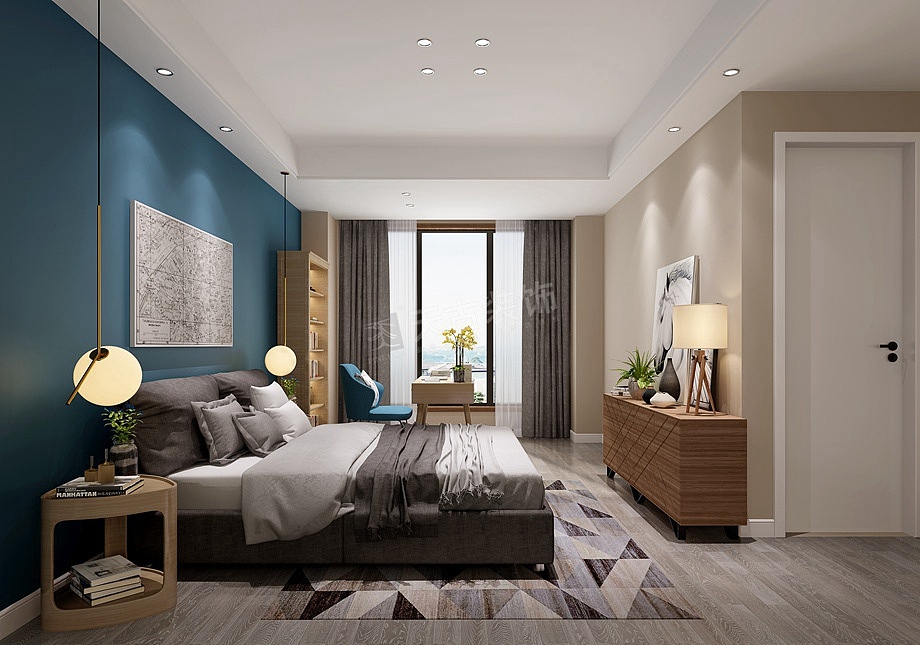 金科中央御院装修|叠拼别墅现代简约设计|茶园天古装饰