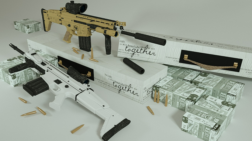 C4D建模和平精英siga步枪（图ZMzYzNzczOTc2） - 产品 - 站酷设计师夏宇客原创素材 - 站酷ZCOOL