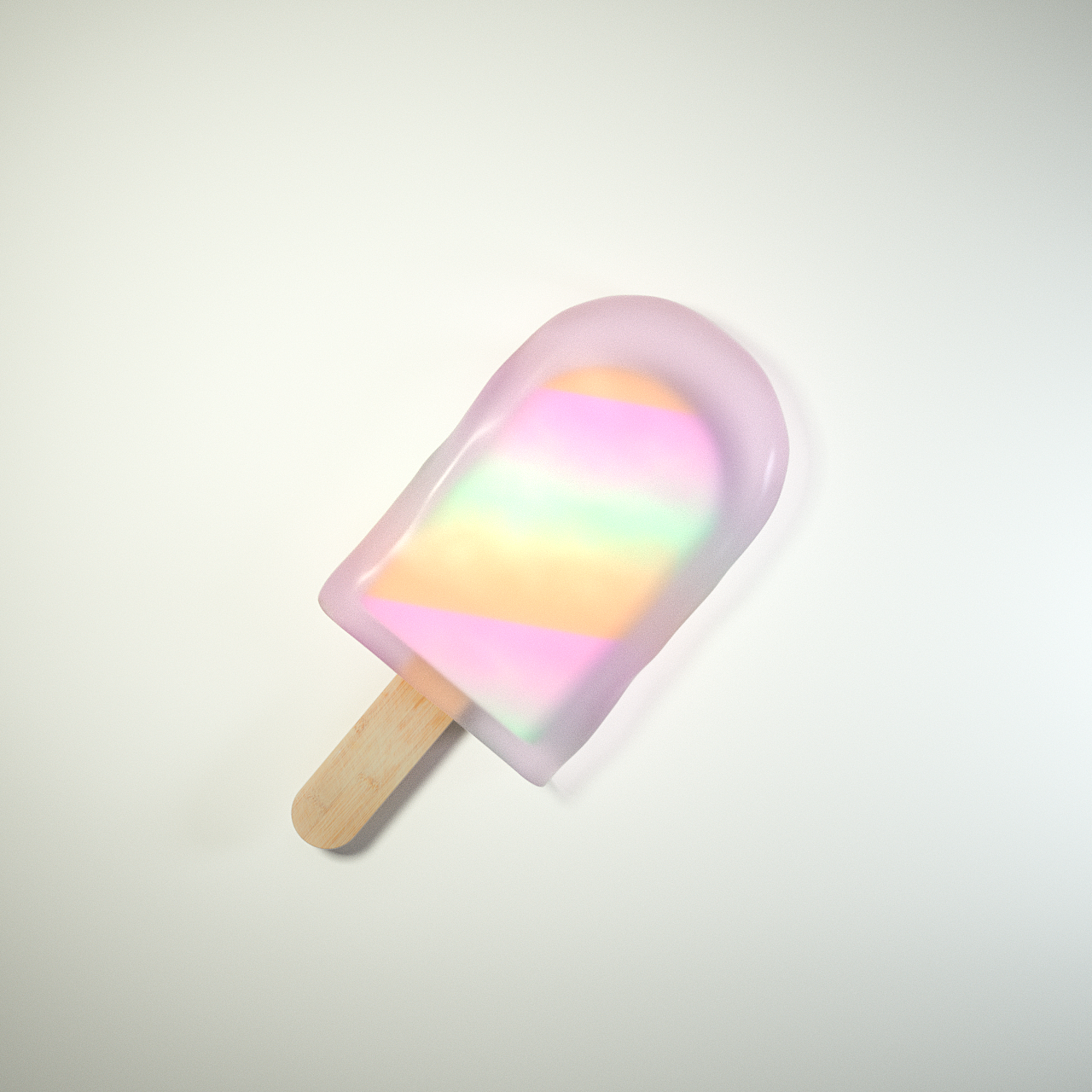 五彩雪糕建模渲染