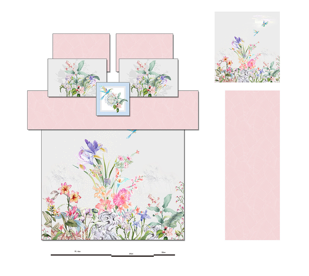家居床品家纺图案设计（花卉水彩类）（图ZMjg5NTM2MTQ4） - 其他服装 - 站酷设计师是艾伦先生吖原创素材 - 站酷ZCOOL