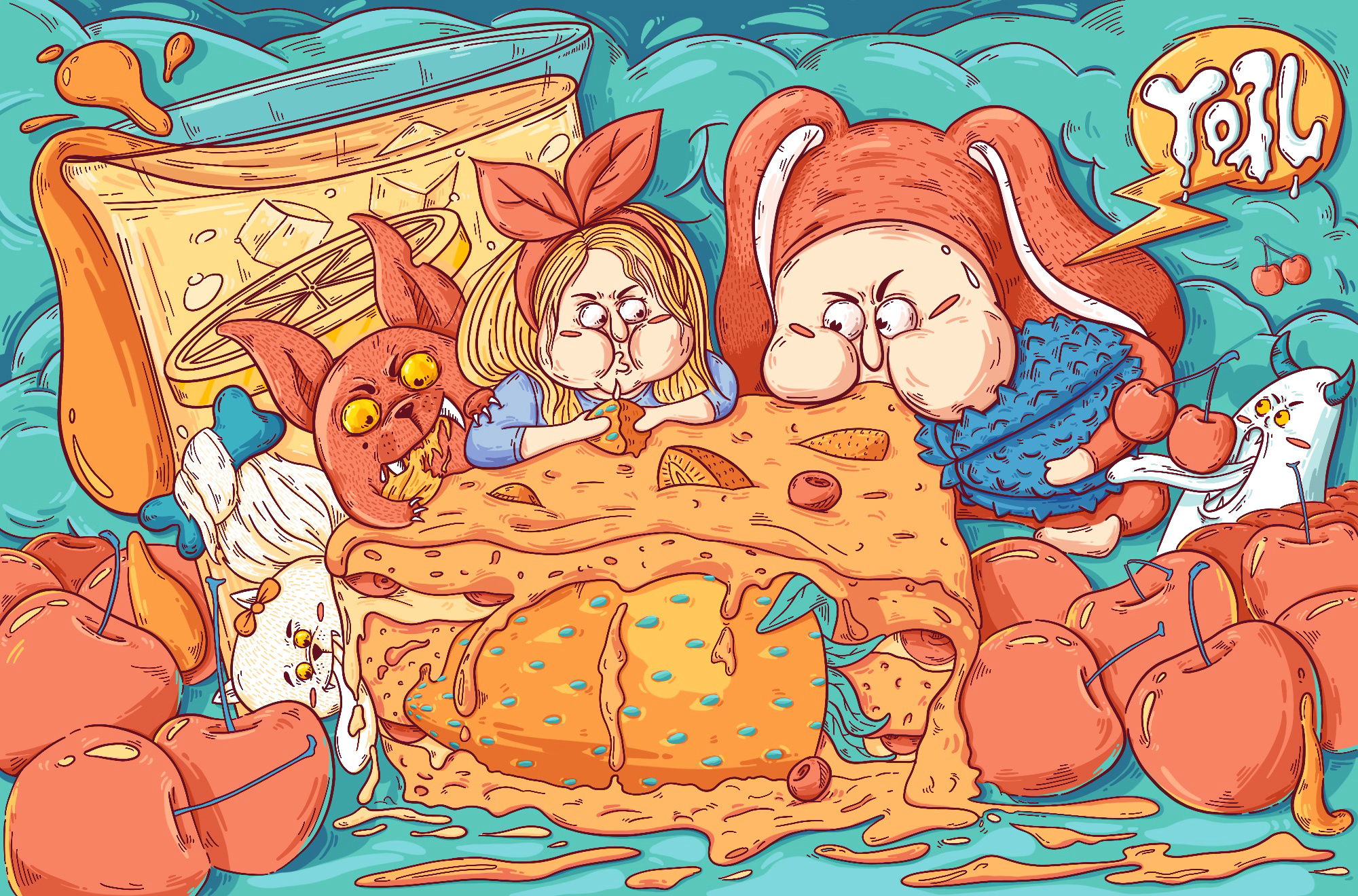 吃货一家|插画|创作习作|juzai - 原创作品 - 站酷 (zcool)