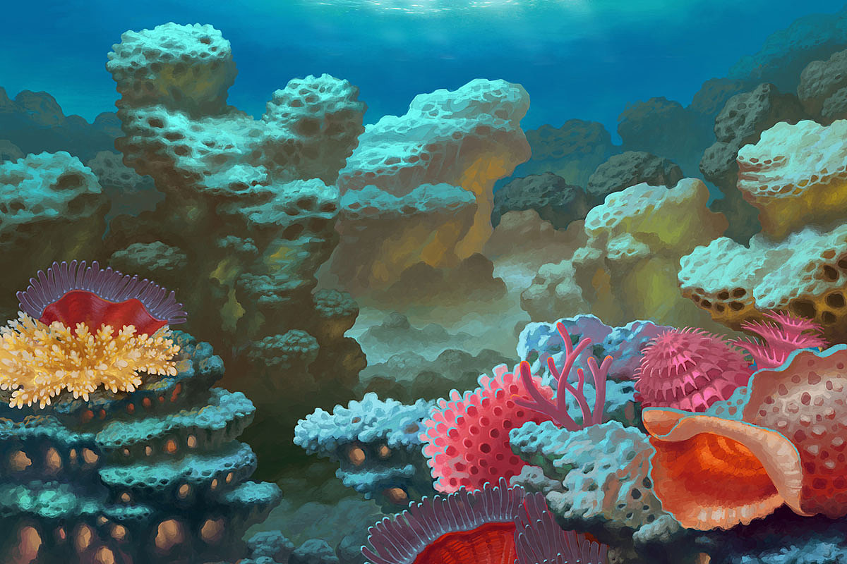 捕鱼场景原画|插画|游戏原画|原初引力波 - 原创作品 - 站酷 (zcool)