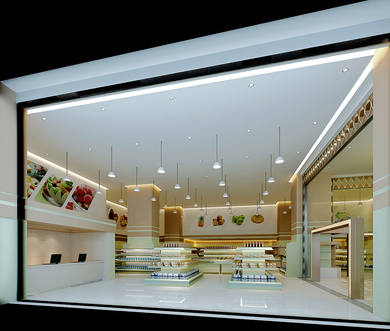 1992效果图-工装商店效果图案例