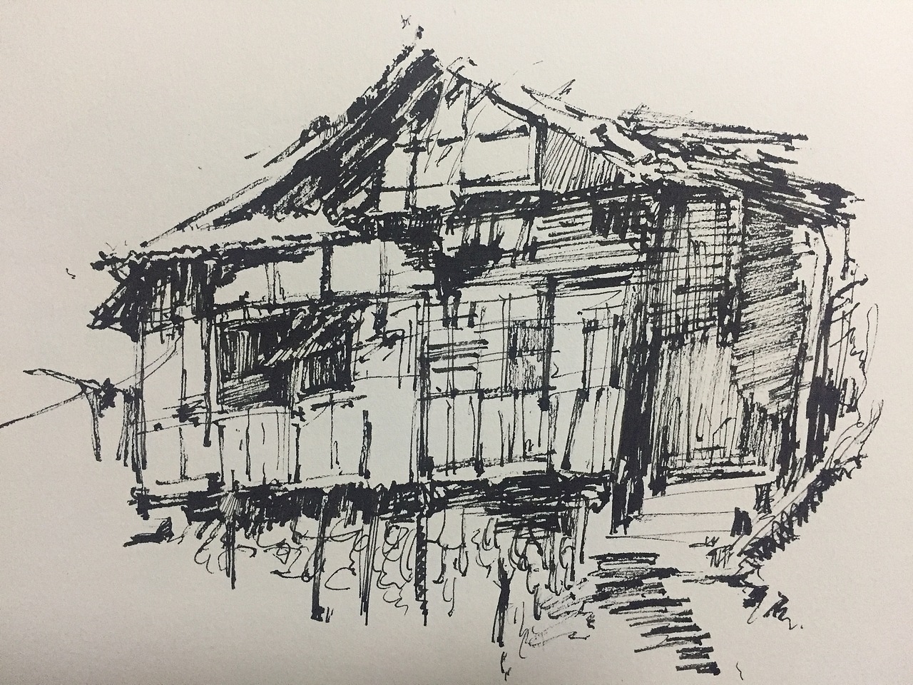 钢笔画（图ZMTU0MjgxNTky） - 绘画 - 站酷设计师筑室漏画原创素材 - 站酷ZCOOL