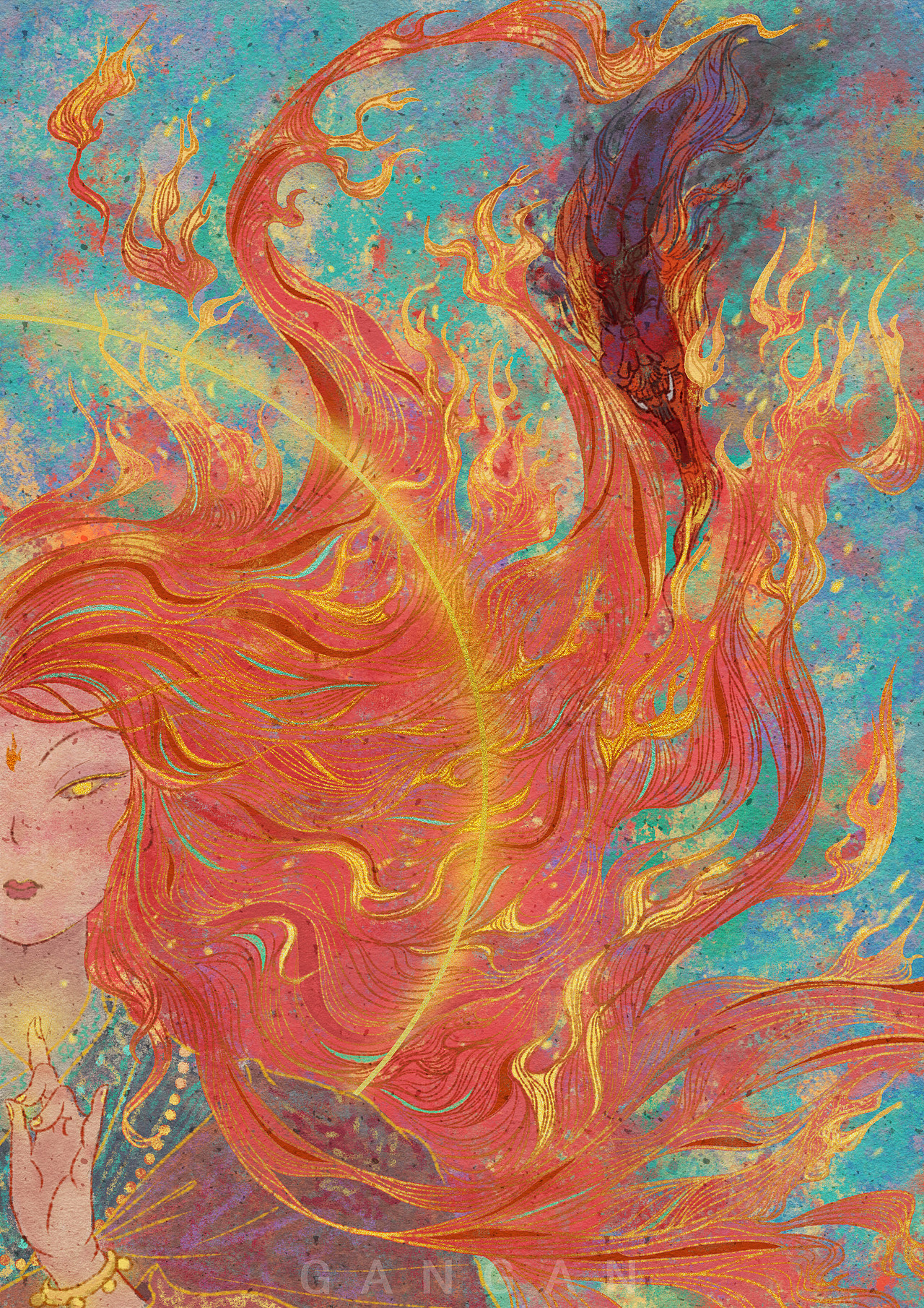 火神——恶疫退散|插画|创作习作|干燥吹风_原创作品-站酷zcool