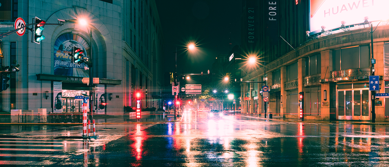 雨夜上海——南京路步行街