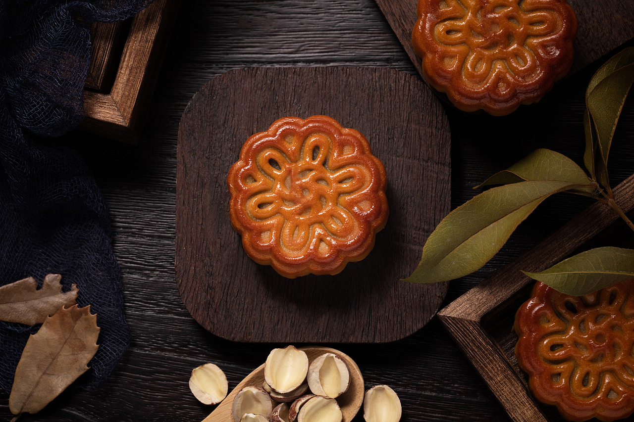 中秋月饼产品中国风场景图电商拍摄（图ZMjE5NzM0MzU2） - 产品摄影 - 站酷设计师映空文化小白原创素材 - 站酷ZCOOL