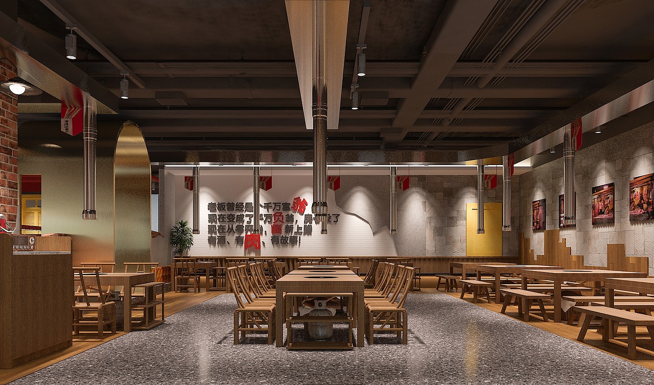 贵阳璞道餐饮设计·小河黔蔡地摊火锅案例