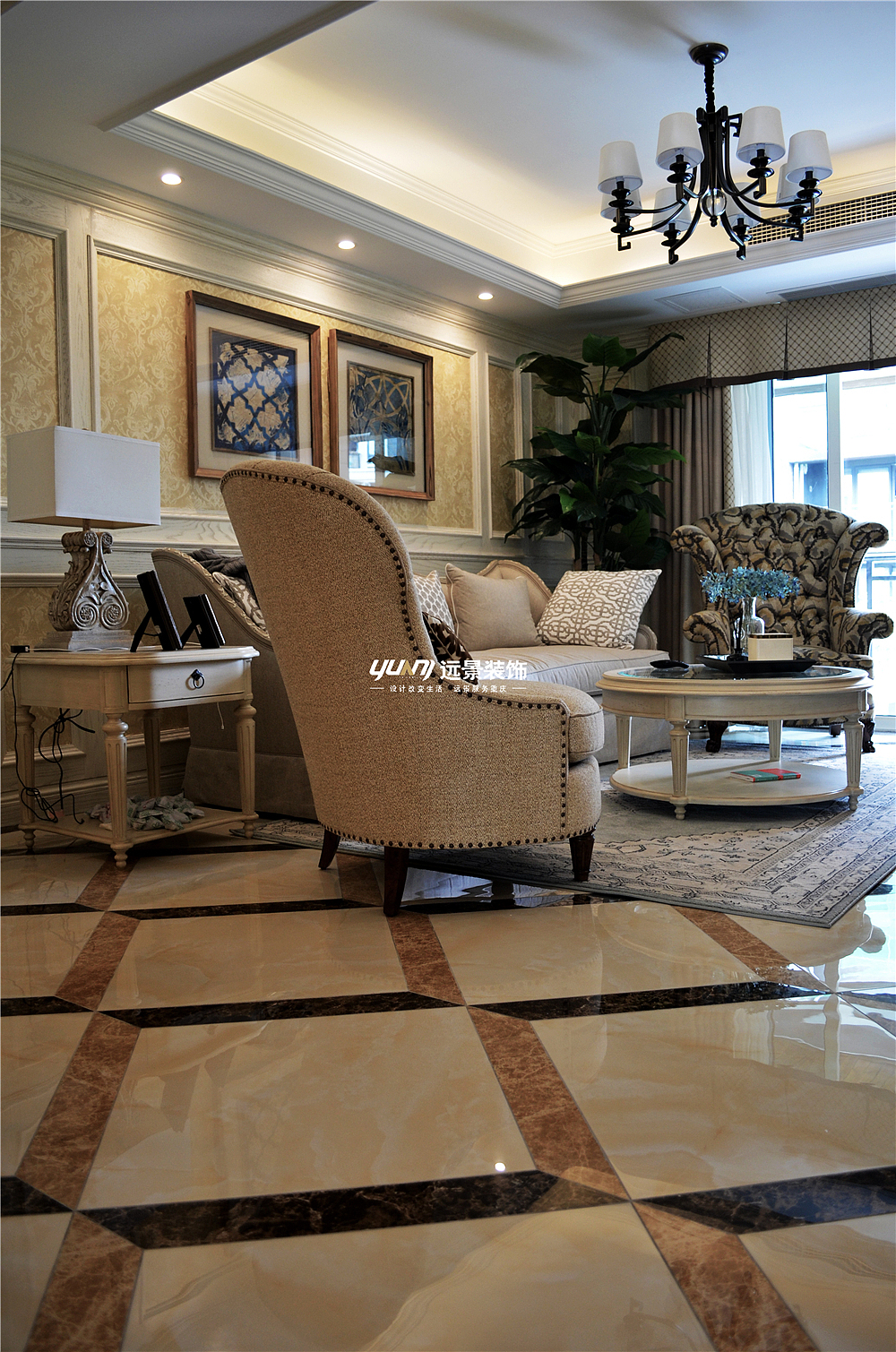 雅居乐装修设计美式风格|远景装饰实景案例