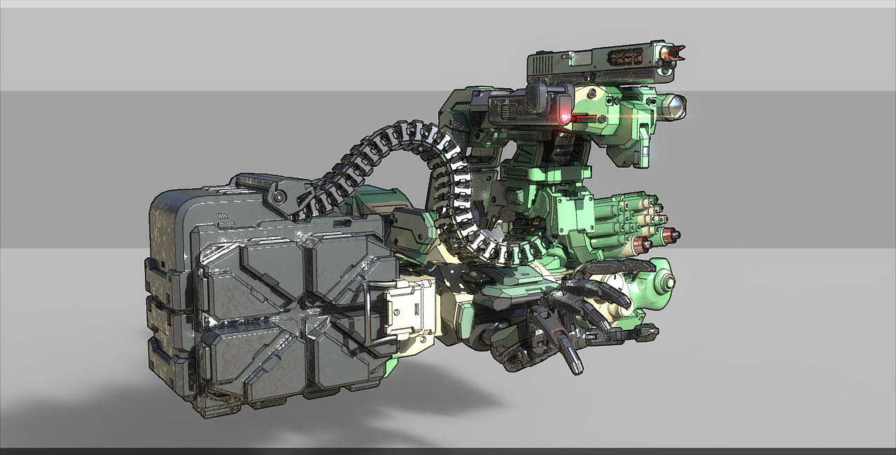 GLOCK-AMGE外骨骼重型枪管自动手枪（图ZMTQ1ODkwNzI4） - 概念设定 - 站酷设计师azgcz原创素材 - 站酷ZCOOL