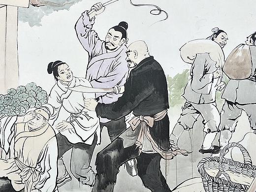 邢台墙绘|二十四孝文化墙彩绘壁画|国画人物彩绘