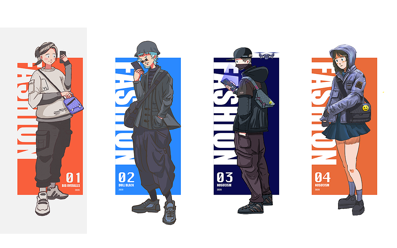 时尚服饰插画（图ZMjQ5MzUwODI0） - 新锐潮流插画 - 站酷设计师Rainze原创素材 - 站酷ZCOOL