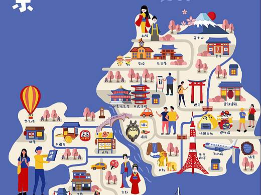 东京.地图 信息图表设计