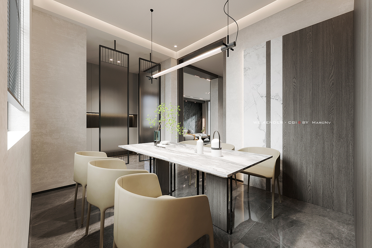 暗黑系客餐厅（图ZMjg0OTcxNDQw） - 家装设计 - 站酷设计师MarcNv原创素材 - 站酷ZCOOL