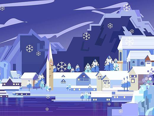 2.5D城市插画图标