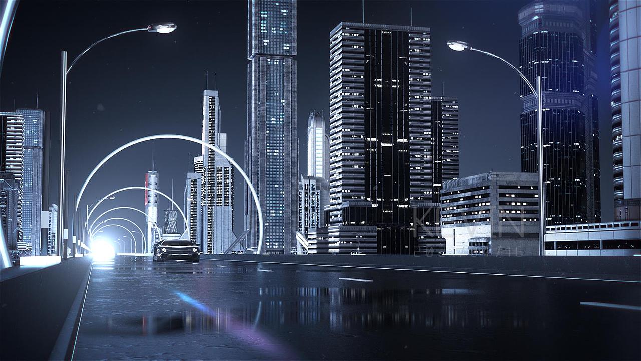 C4D三维汽车手机产品动画