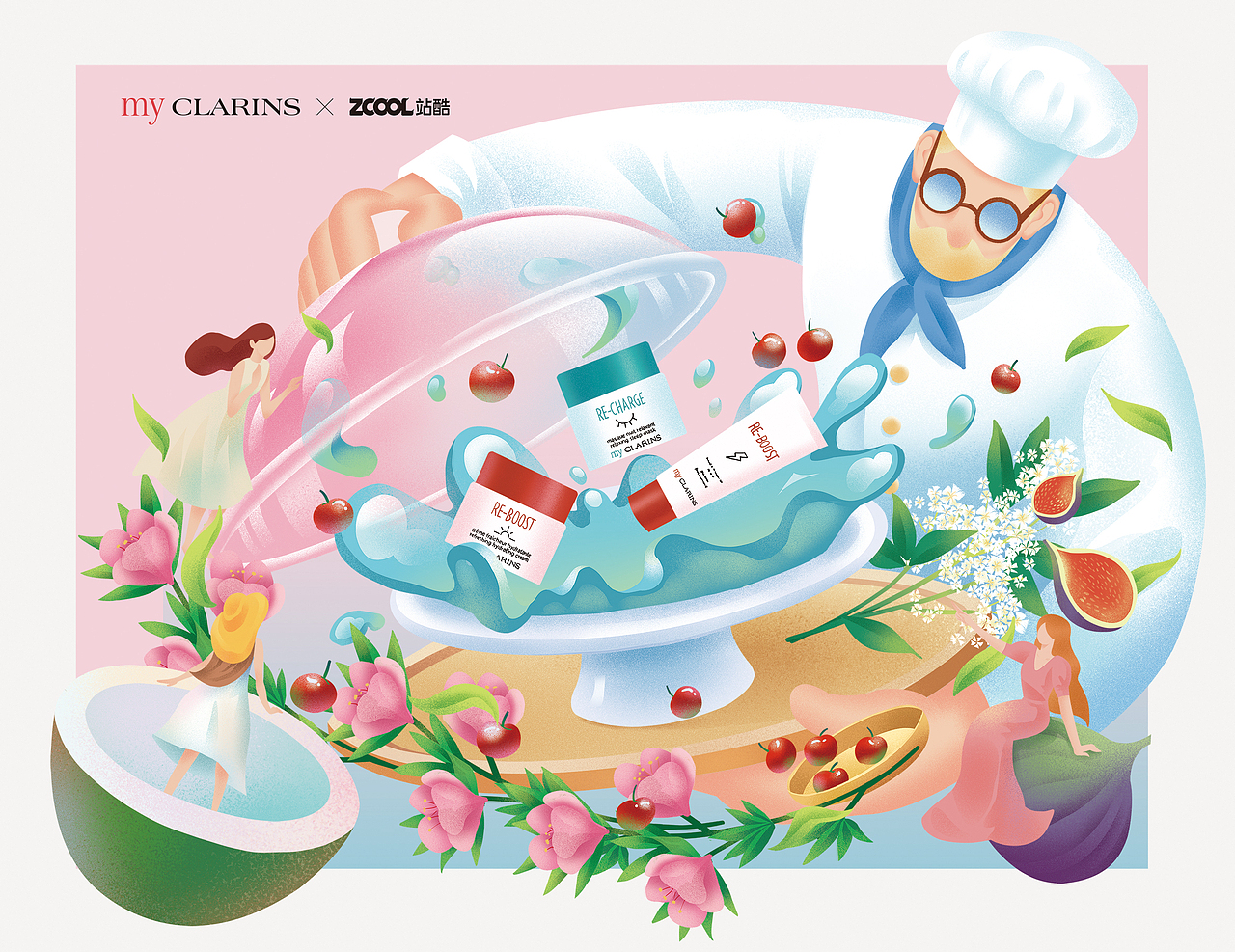 美肌大餐（图ZMjk4ODA5MTI4） - 海报 - 站酷设计师清清清清君原创素材 - 站酷ZCOOL