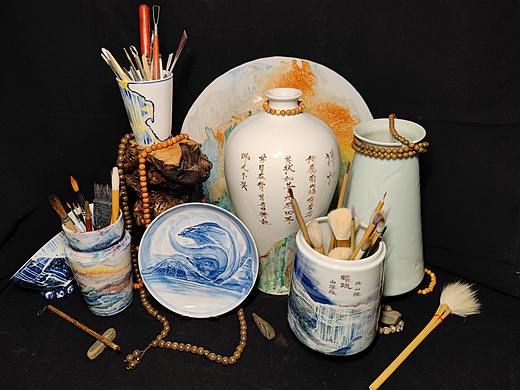 景德镇考察的一些陶瓷作品 / 山海经题材创作