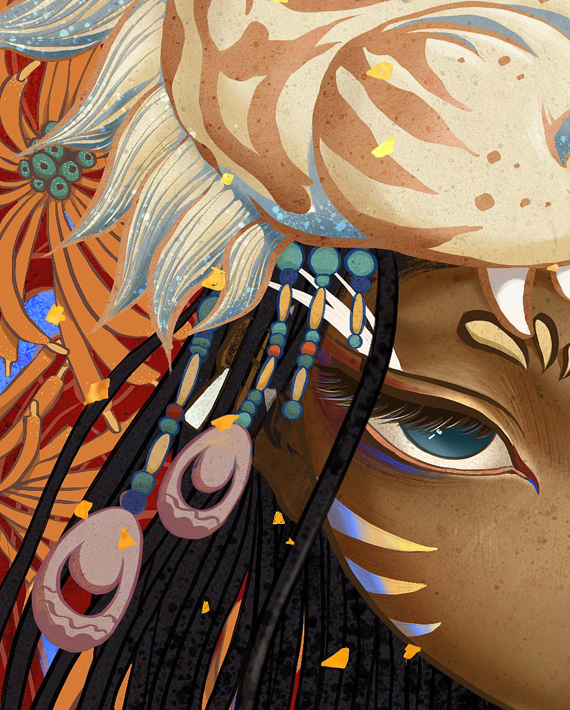 虎女（图ZMzIzMTI0MTg0） - 新锐潮流插画 - 站酷设计师从前有个橘子然后原创素材 - 站酷ZCOOL