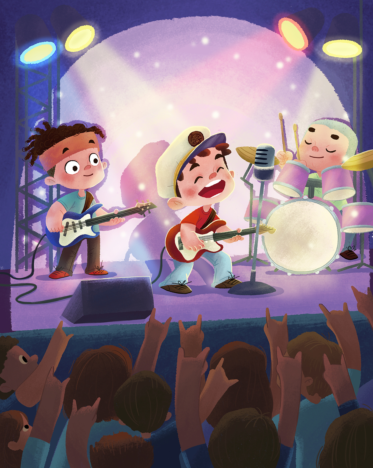 乐队的夏天（图ZMTc4Mzg2ODAw） - 儿童插画 - 站酷设计师瑶瑶啊瑶到外婆桥原创素材 - 站酷ZCOOL