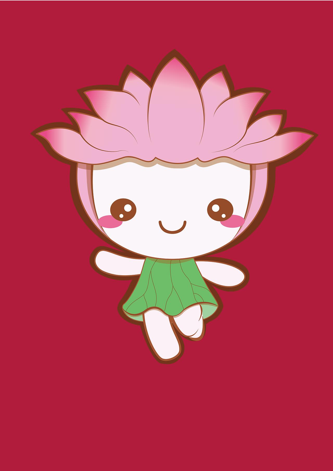 莲都旅游logo暨莲花仙子动漫形象设计比赛 参赛作品 莲花仙子