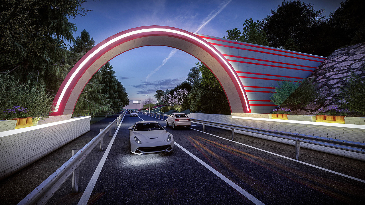 宁波白峤岭隧道口景观设计