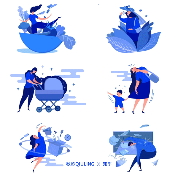 知乎地铁广告插画 & 一条通道两种人生