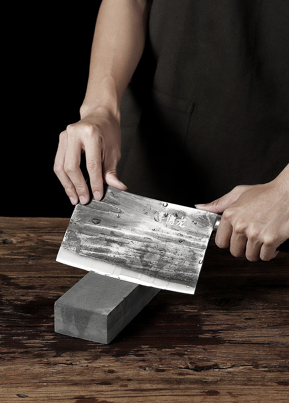 锻打刀 中式厨刀产品拍摄 砍骨刀使用场景