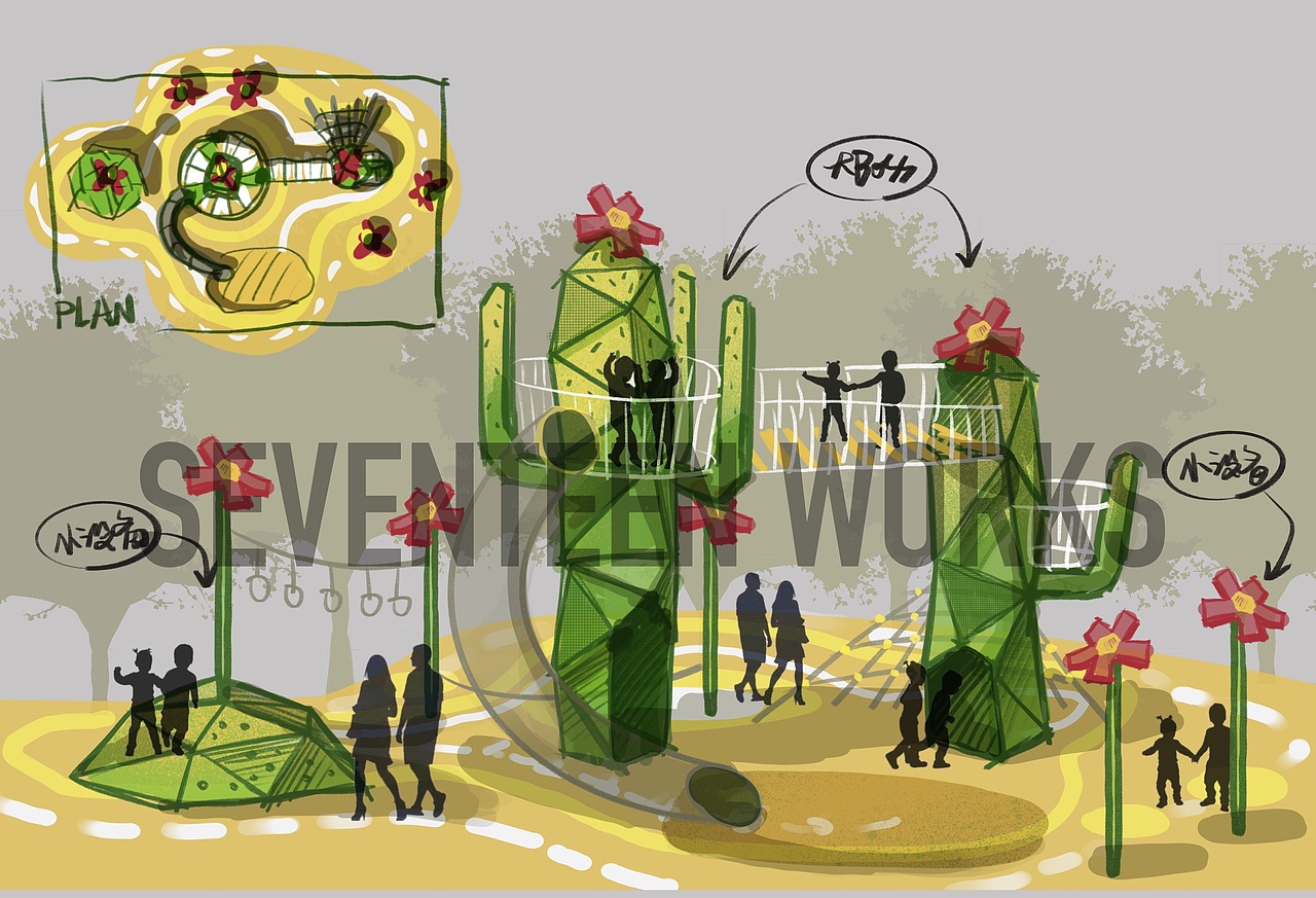 仙人掌儿童游乐设备设计（图ZMjE1ODUxMDcy） - 其他空间 - 站酷设计师Seventeen曲寒冰原创素材 - 站酷ZCOOL