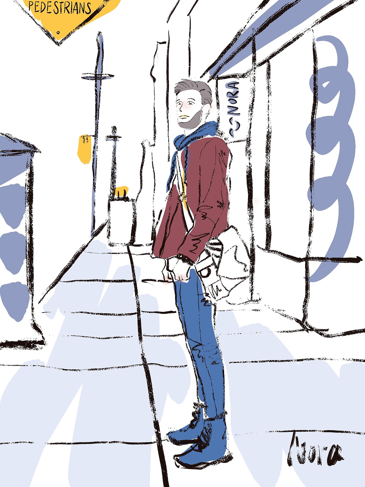 原创插画 | 人物速写（图ZMjkyOTg3NTQw） - 艺术插画 - 站酷设计师Nora诺拉小姐原创素材 - 站酷ZCOOL