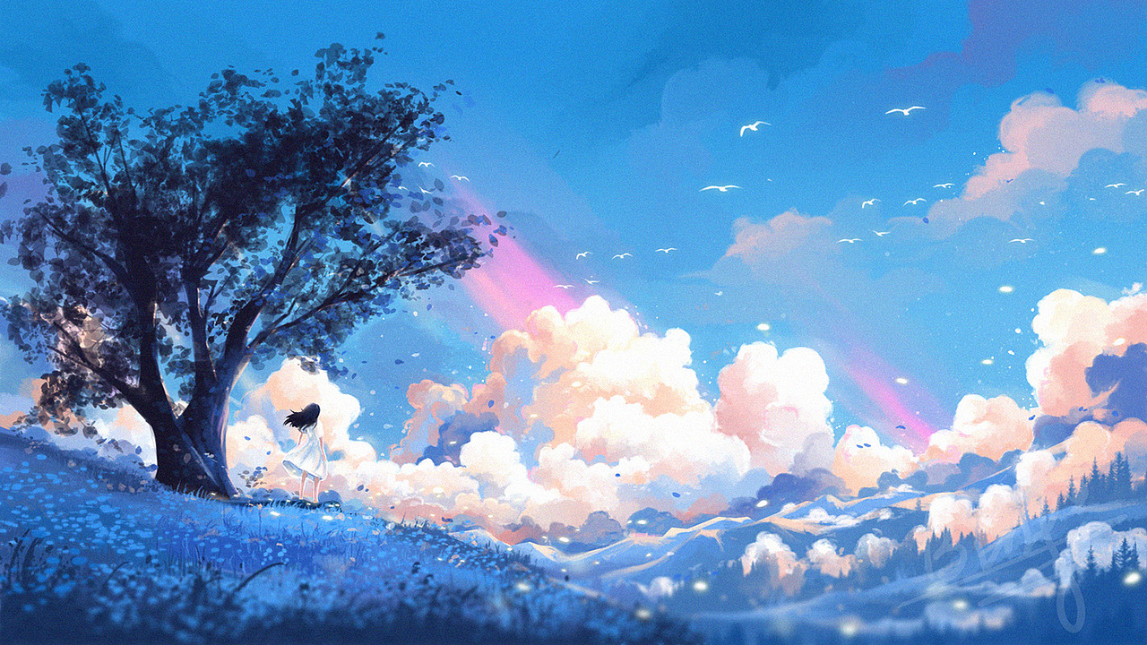 原创插画-瞭望远方