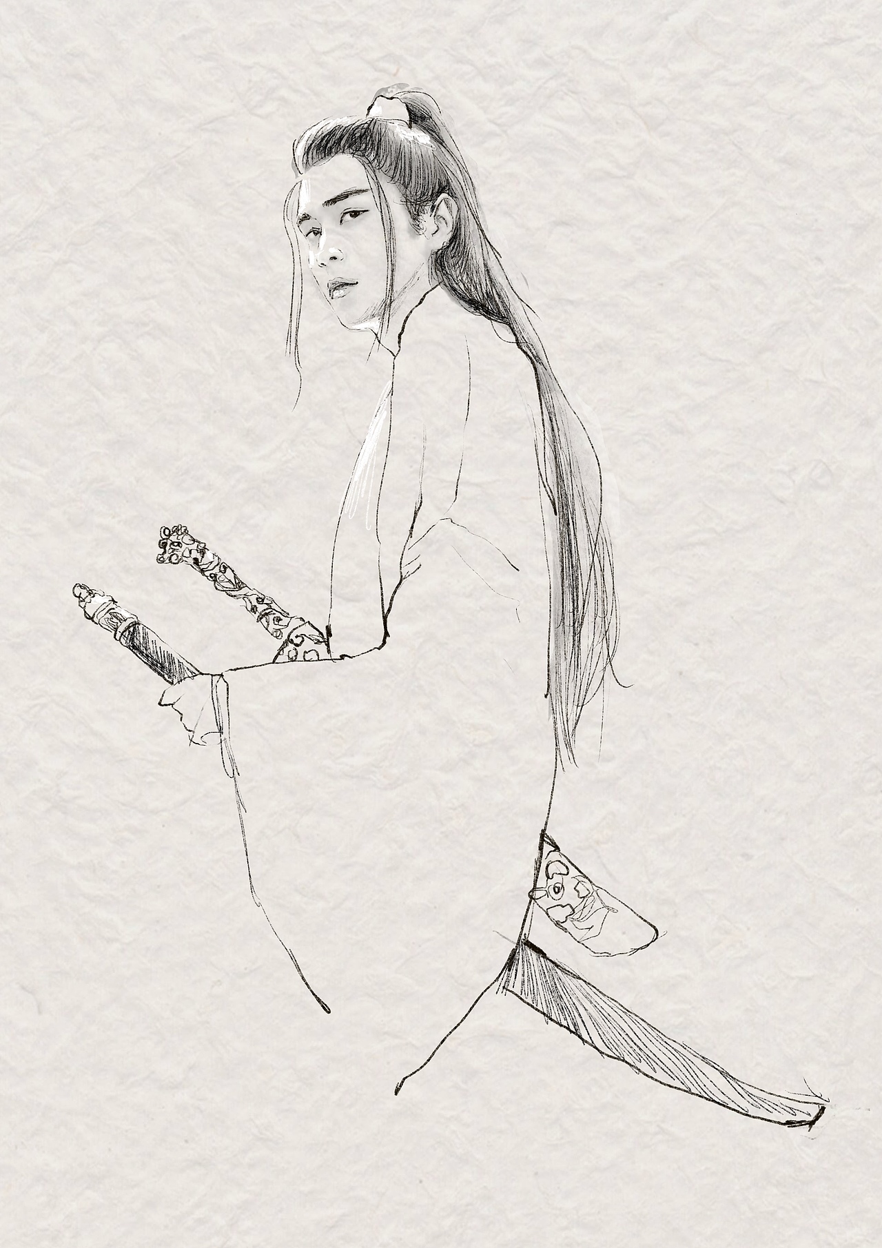 手绘张若昀徐凤年雪中悍刀行