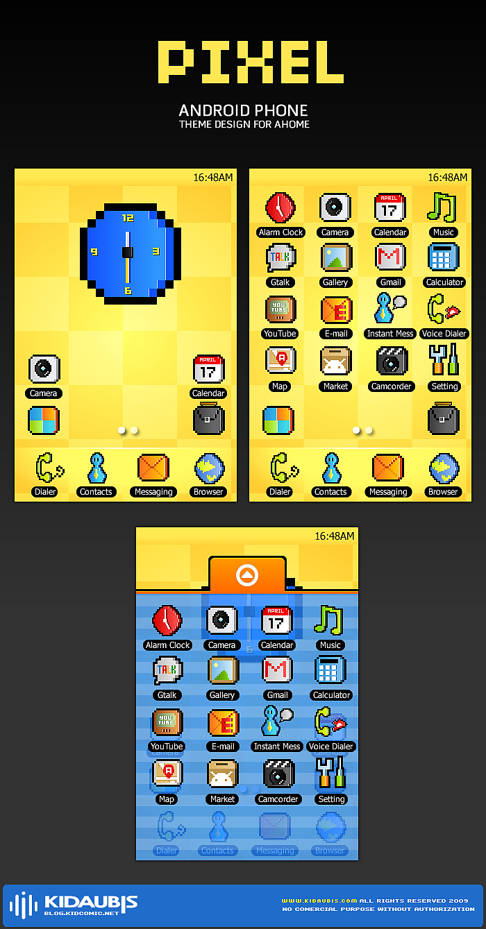 pixel - android phone theme